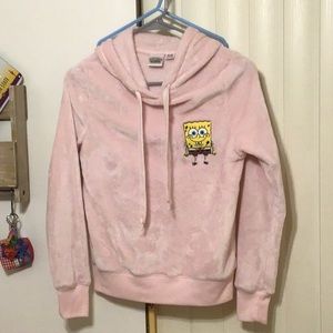 ‘SpongeBob SquarePants’ Faux Fur Pink Hoodie